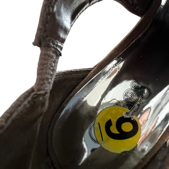 Carlos by Carlos Santana Della Ankle Boots Women's 9M Suede Heel Tan Zip Buckle - Picture 9 of 9